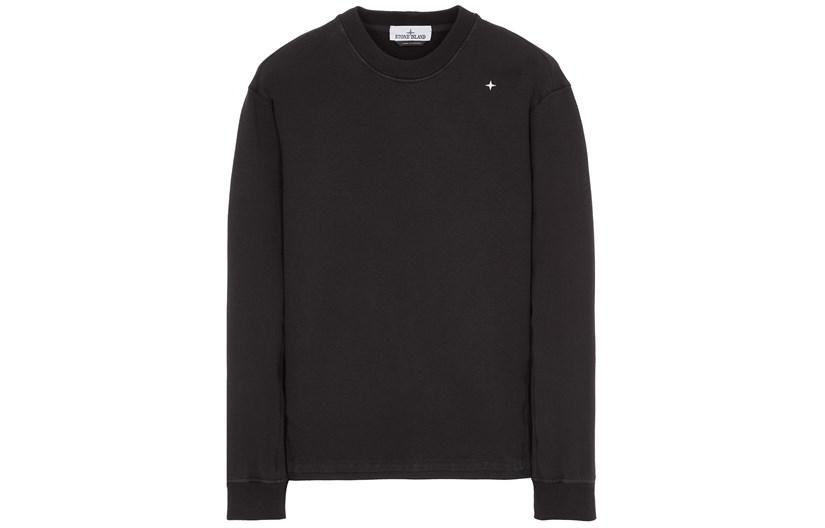 Stone Island FW23 Star Embroidered Crewneck Sweatshirt Black 7915601G5-V0029