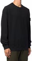 Lookbook STONE ISLAND FW23 Unisex Black Logo Crewneck Fleece Sweatshirt 791562420-V0029