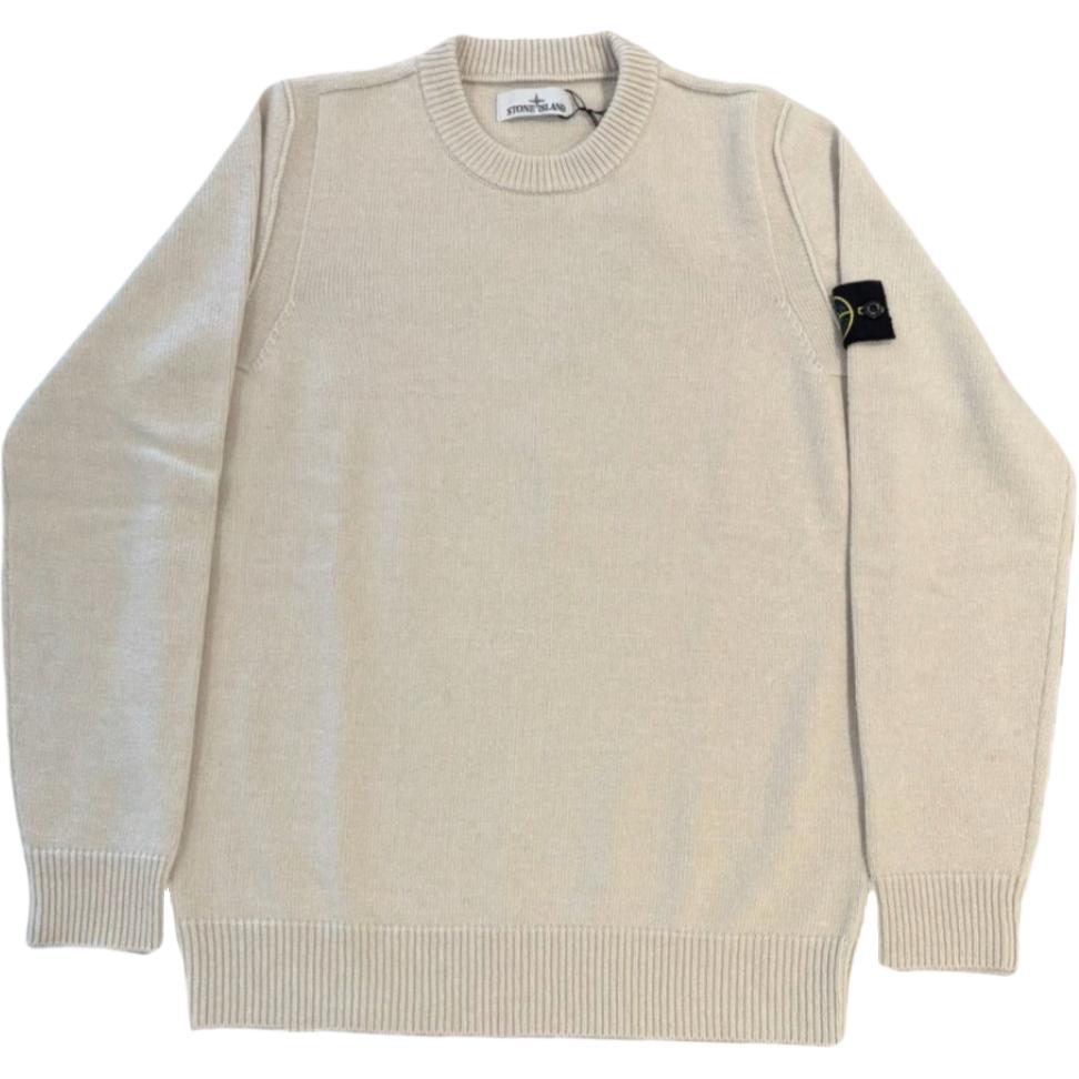 STONE ISLAND FW23 Unisex Solid Color Crewneck Pullover Sweater 7915508A3-v0097