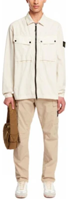 ストーンアイランド FW23 ウォッシュ加工ダブルポケットジャケット メンズ オフホワイト 7915102WN-V0197 Shop ストーンアイランド FW23 ウォッシュ加工ダブルポケットジャケット メンズ オフホワイト 7915102WN-V0197