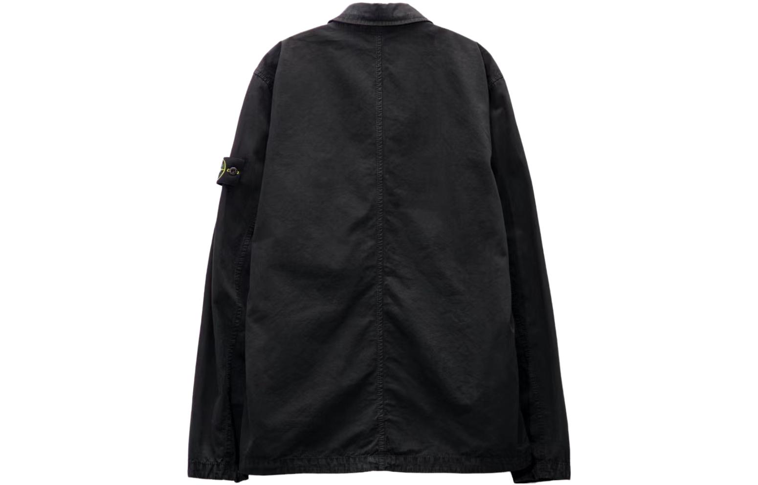 STONE ISLAND FW23 Washed Organic Cotton Double Pocket Jacket Shirt Black Unisex 7915102WN-V0129 圖 3