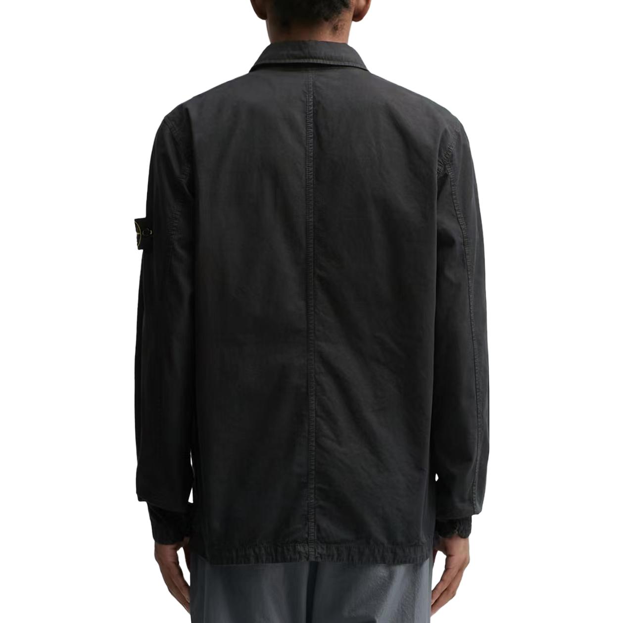 STONE ISLAND FW23 Washed Organic Cotton Double Pocket Jacket Shirt Black Unisex 7915102WN-V0129 圖 5