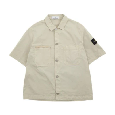 Stone Island FW24 Beige Short-Sleeve Shirt 811512410-V0097