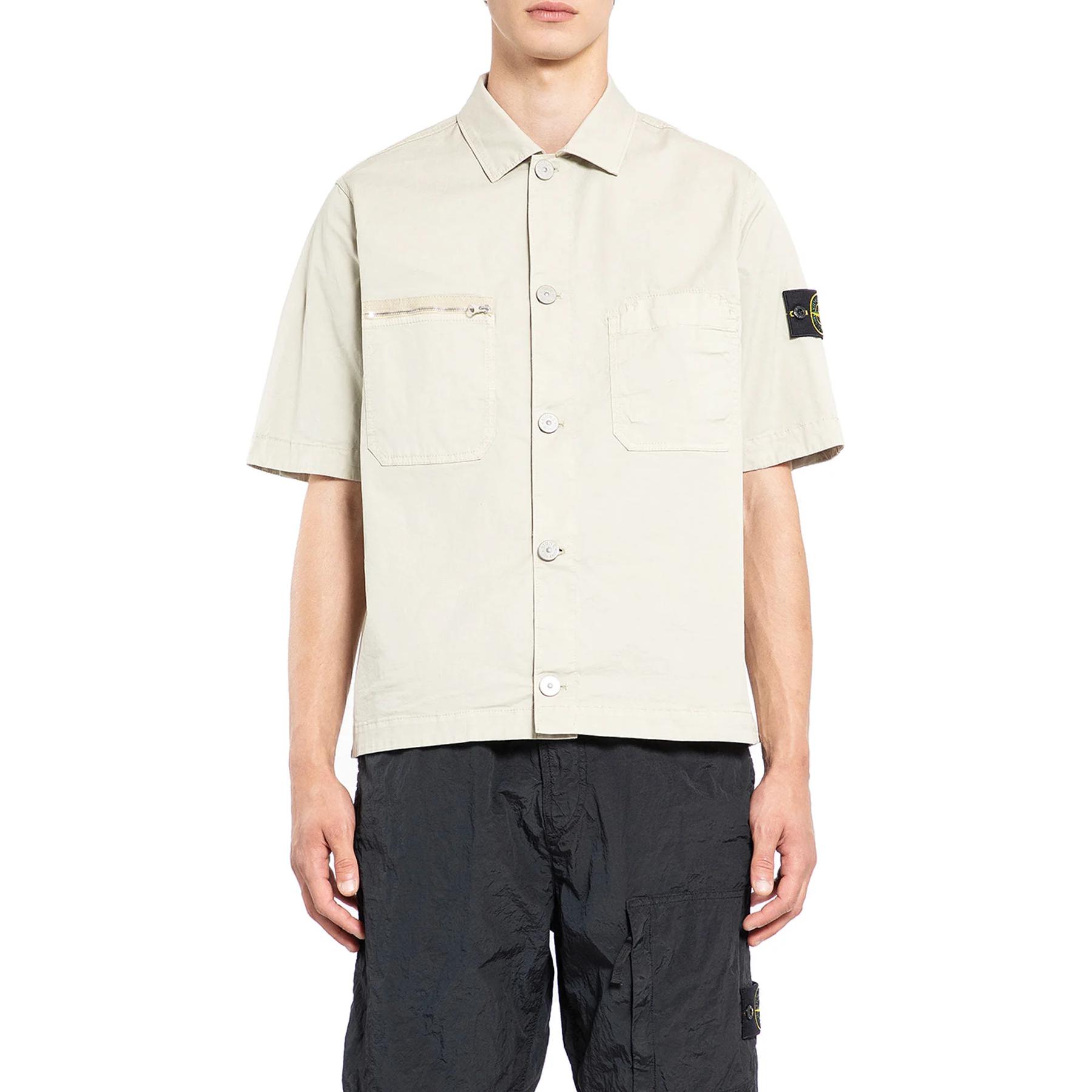 Lookbook Stone Island FW24 米色短袖襯衫 811512410-V0097