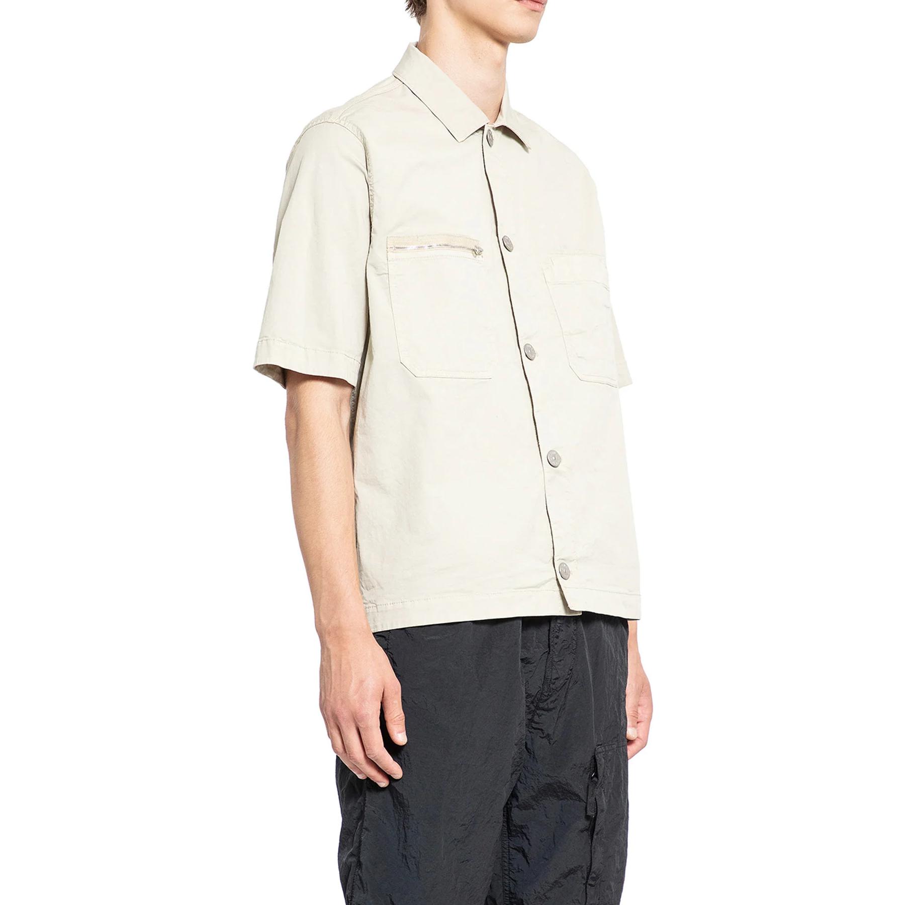 Purchase Stone Island FW24 米色短袖襯衫 811512410-V0097