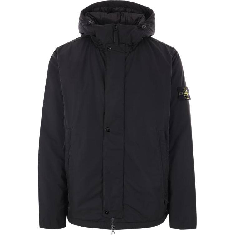 STONE ISLAND FW24  Black Hooded Puffer Jacket Windproof Water-resistant 811543426-V0029