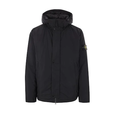 STONE ISLAND FW24 Black Hooded Puffer Jacket Windproof Water-resistant 811543426-V0029