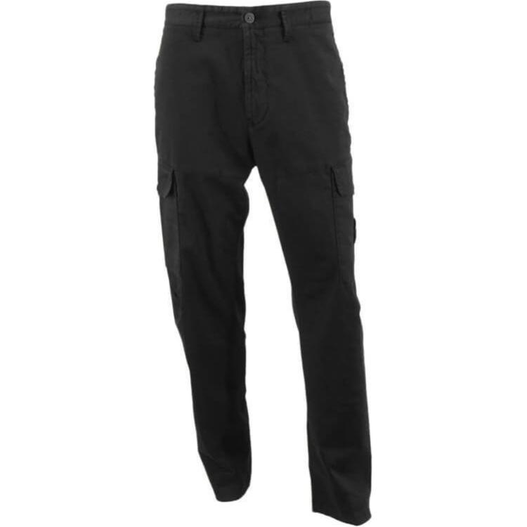 Order STONE ISLAND FW24 黑色寬鬆尼龍慢跑褲 彈性腰圍裤子 811531019-V0029