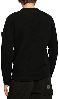 STONE ISLAND FW24 黑色羊毛羅紋圓領針織衫 8115568A3-V0029 Purchase STONE ISLAND FW24 黑色羊毛羅紋圓領針織衫 8115568A3-V0029