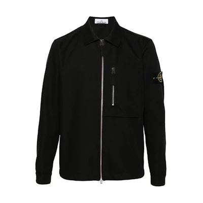 Stone Island FW24 Black Zip-Up Jacket Long Sleeve Casual Outerwear 811511103-V0029