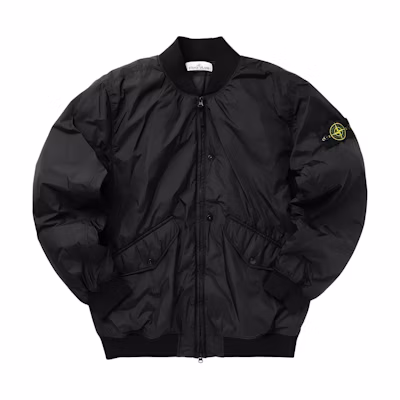 STONE ISLAND FW24 Classic Black Zip-Up Loose Fit Jacket 811540923-V0029