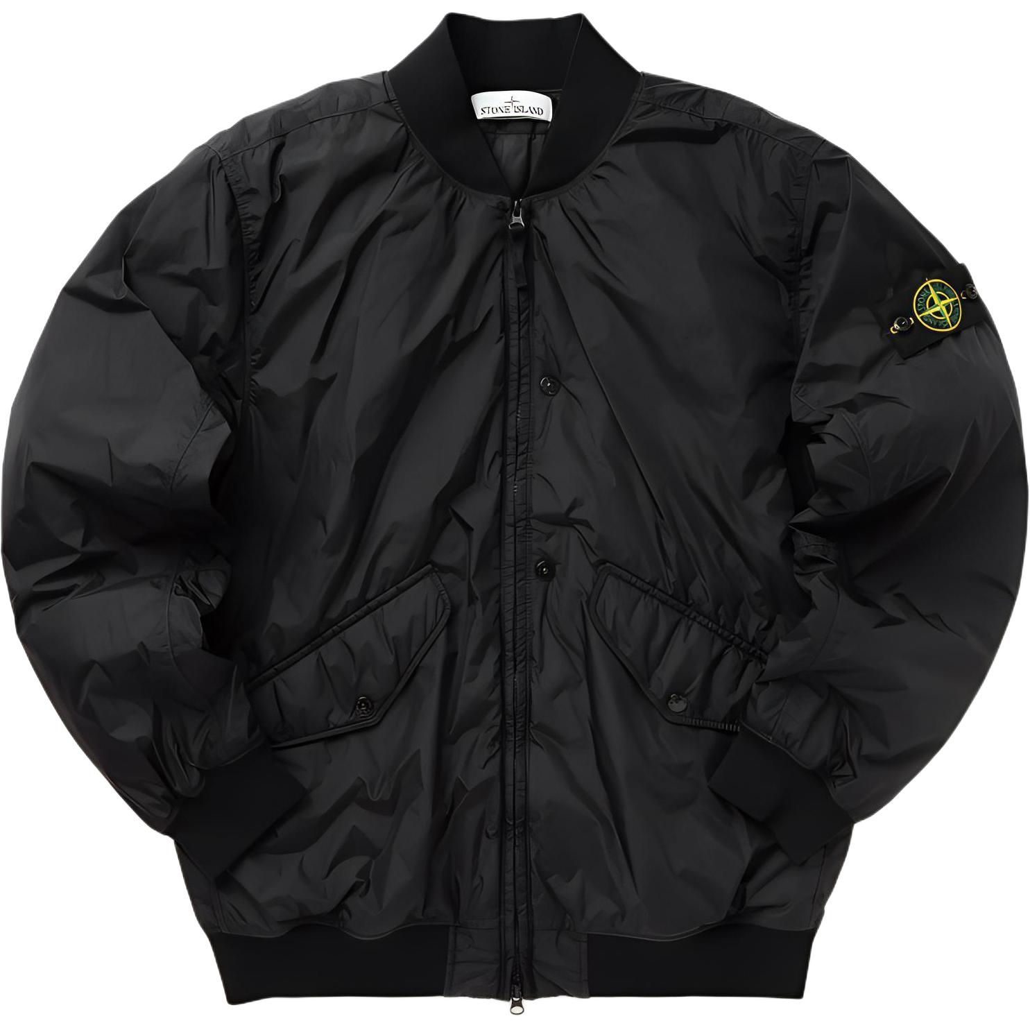 STONE ISLAND FW24  Classic Black Zip-Up Loose Fit Jacket 811540923-V0029 圖 2