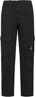 STONE ISLAND FW24 Durable Cotton Drawstring Cargo Pants Black Grey 811530601-V0162 STONE ISLAND FW24 Durable Cotton Drawstring Cargo Pants Black Grey 811530601-V0162