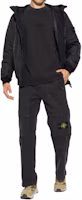 Shop STONE ISLAND FW24 Durable Cotton Drawstring Cargo Pants Black Grey 811530601-V0162