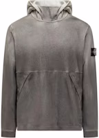 STONE ISLAND FW24 Gradient Grey White Label Cotton Hoodie Sweatshirt. 8115656T3-V0062 STONE ISLAND FW24 Gradient Grey White Label Cotton Hoodie Sweatshirt. 8115656T3-V0062
