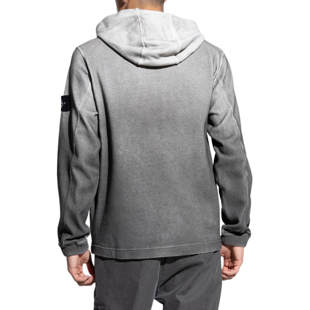 Details for STONE ISLAND FW24 漸層灰白標棉質連帽衫。 8115656T3-V0062