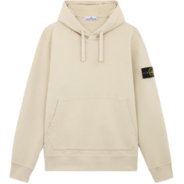 Stone Island FW24 Beige Hoodie - Crewneck Logo Long Sleeve Pullover 811564151-V0097