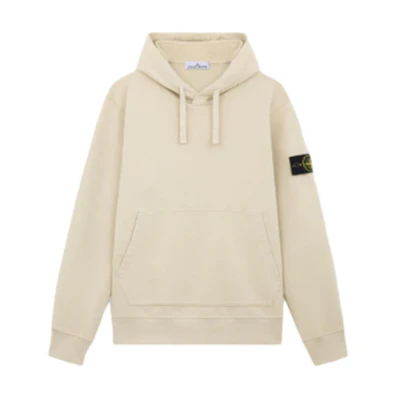 Stone Island FW24 Beige Hoodie - Crewneck Logo Long Sleeve Pullover 811564151-V0097