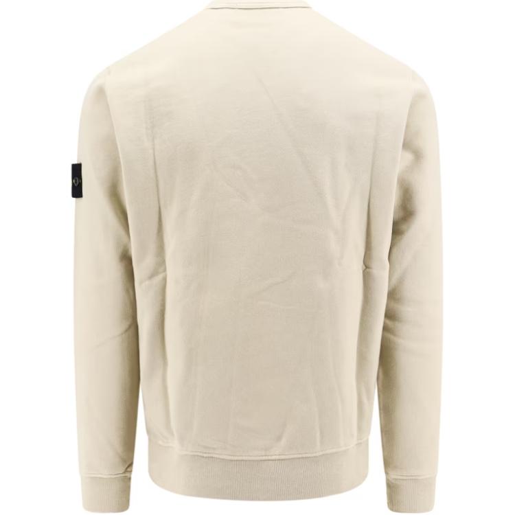Stone Island FW24 Beige Logo Crewneck Sweatshirt  Long Sleeve Pullover 811562420-V0097 圖 3