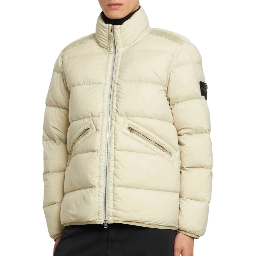 STONE ISLAND FW24 Beige Nylon Down-TC Unisex Functional High Neck Jacket. 811543028-V0097 圖 4
