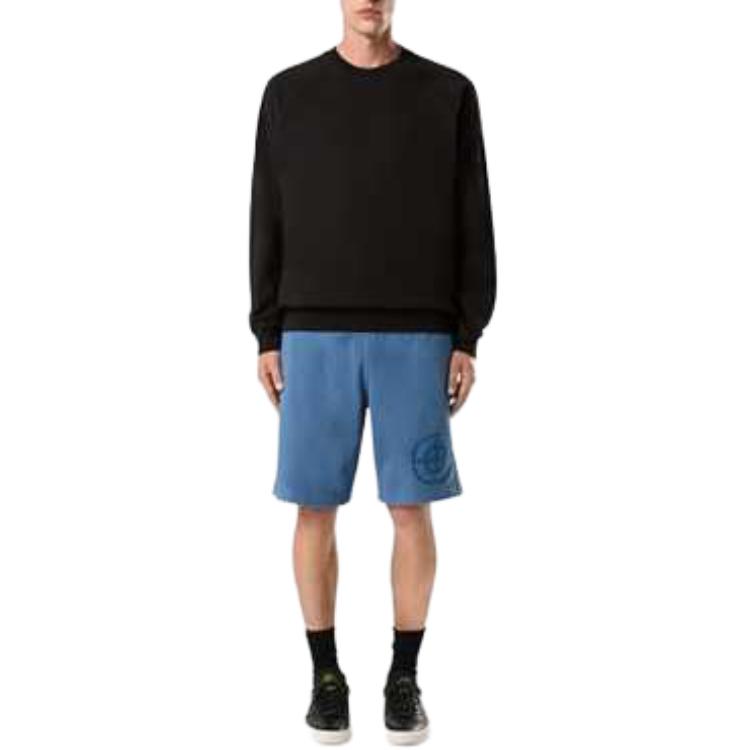 Shop 石岛FW24黑色刺绣徽标男女同款圆领卫衣 8115604M2-V0029