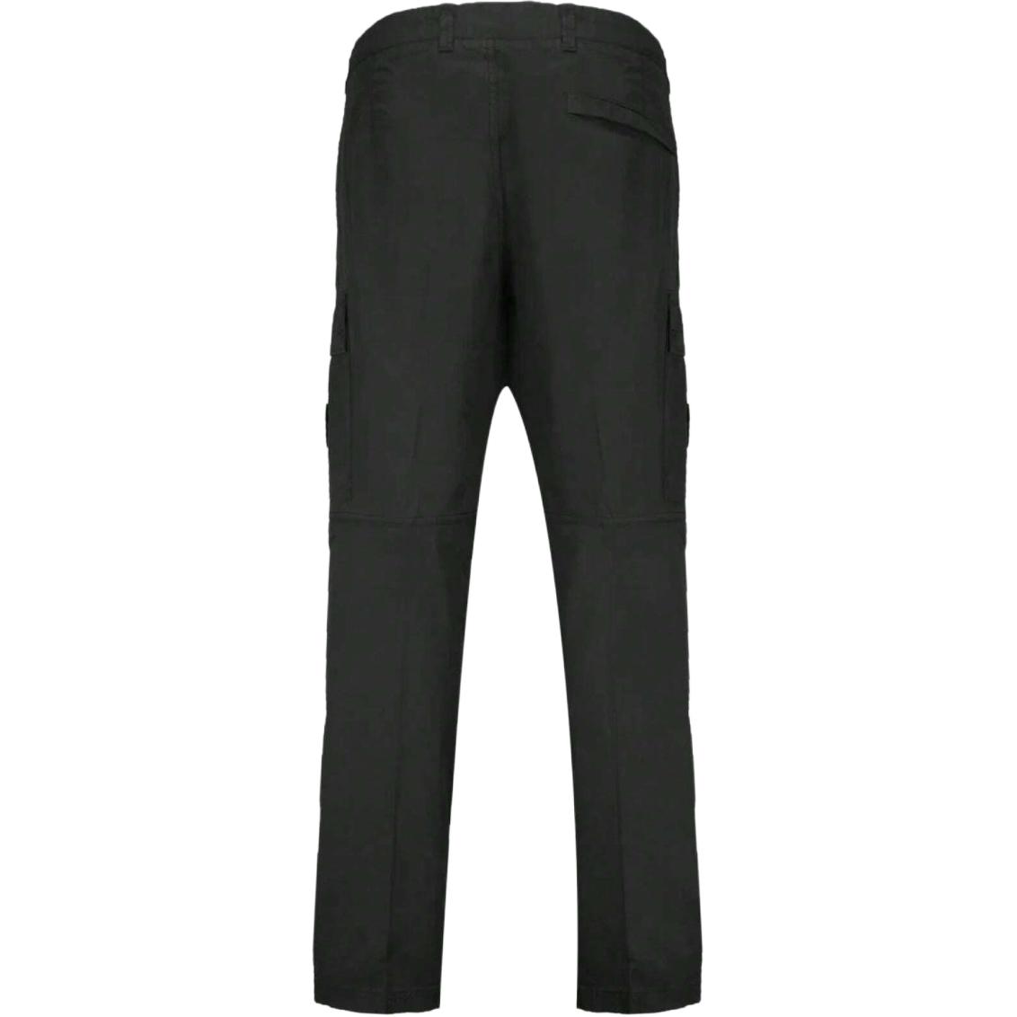 Lookbook ストーンアイランド FW24 ブラック ロゴパッチ ワークパンツ メンズ カジュアルウェア 811530410-V0029