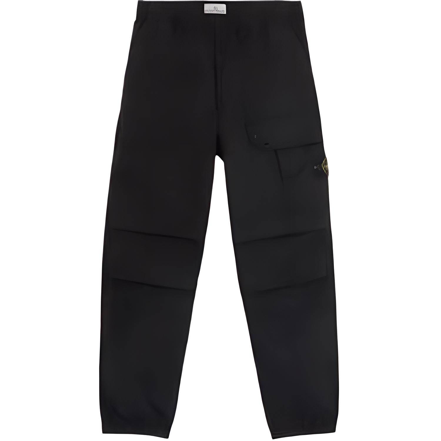 STONE ISLAND FW24 Black Utility Mid-Waist Casual Pants for Men 811532910-V0029