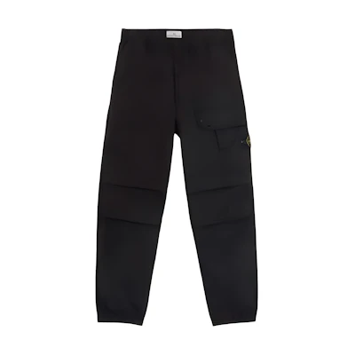STONE ISLAND FW24 Black Utility Mid-Waist Casual Pants for Men 811532910-V0029