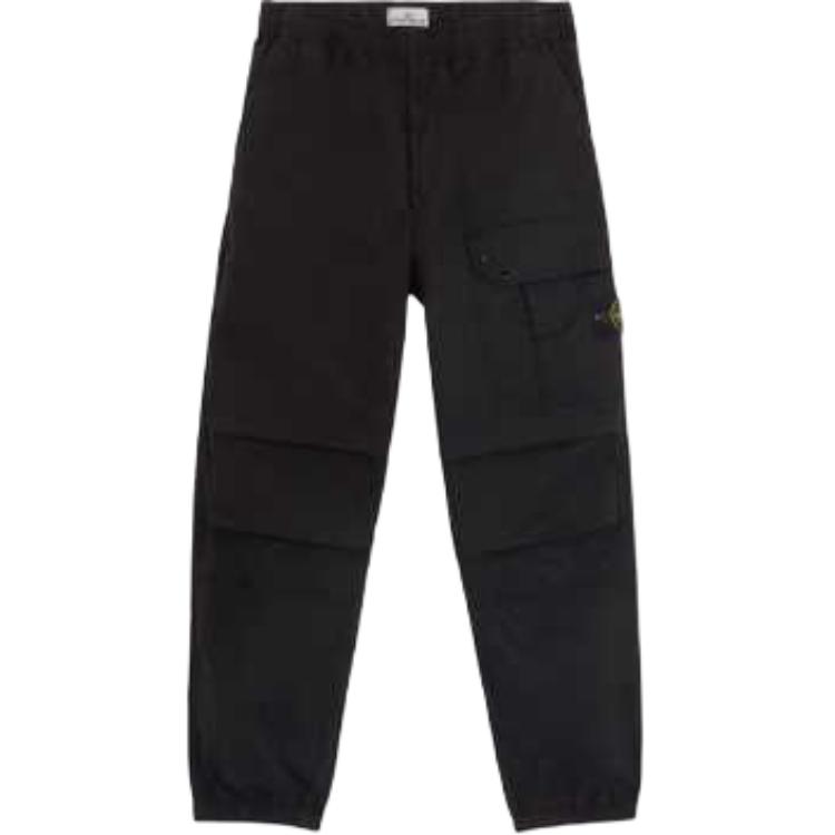 Order STONE ISLAND FW24 黑色中腰多口袋休閒男長褲 811532910-V0029