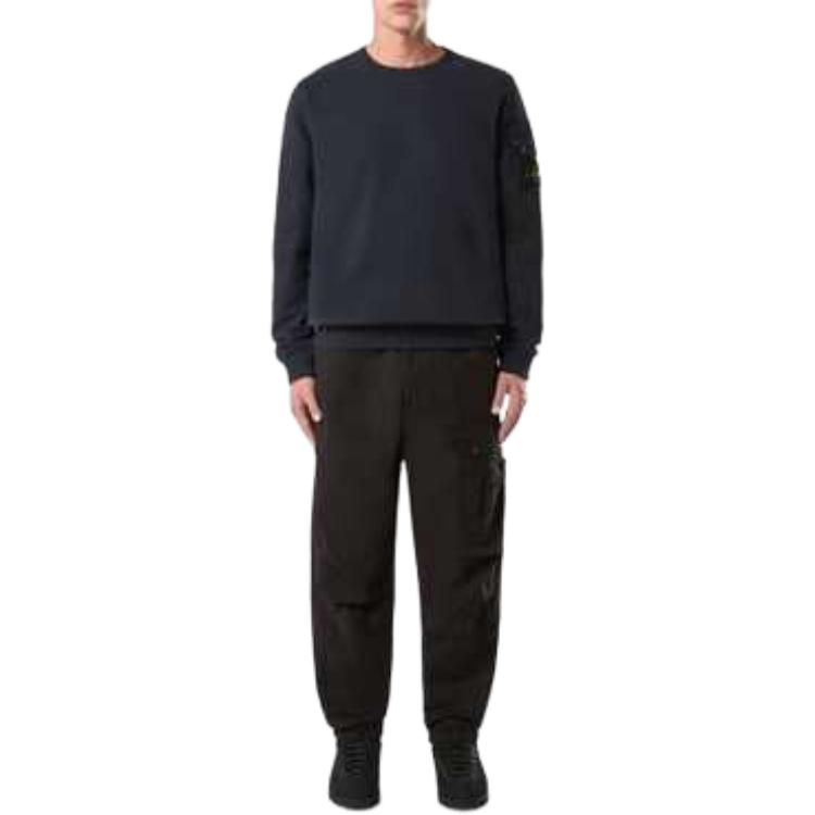 Purchase STONE ISLAND FW24 黑色中腰多口袋休閒男長褲 811532910-V0029