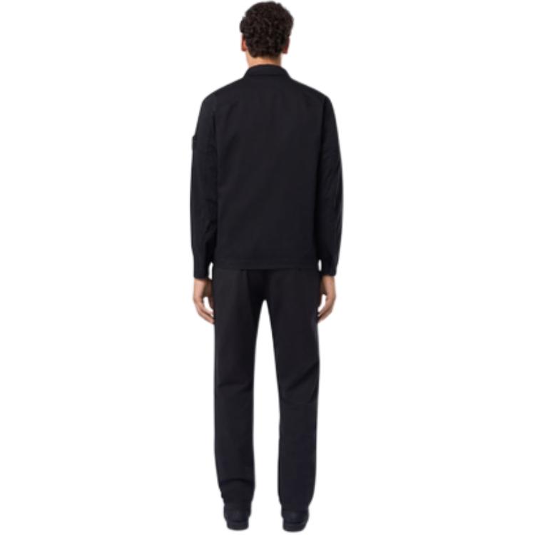 STONE ISLAND FW24 Black Zip-Up Jacket with Logo Badge on Sleeve for Men 811512808-V0029 圖 4