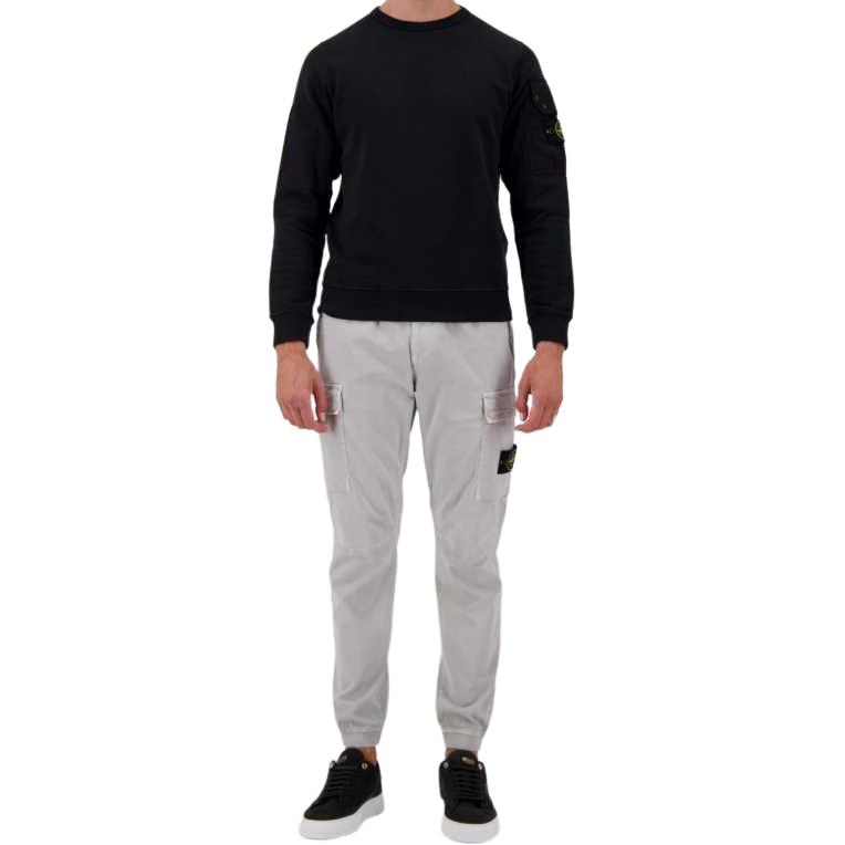 Stone Island FW24 Blue Logo Patch Crewneck Fleece Sweatshirt Unisex 811563920-V0020 圖 4