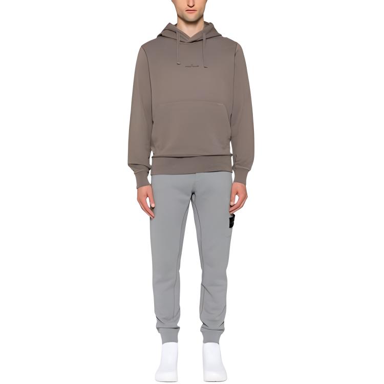 Stone Island FW24 Brown Hoodie with Logo and Drawstring 811566283-V0075 圖 3