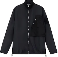 Stone Island FW24 Brushed Nylon Colorblock Zip Jacket Black Outerwear. 8115108M4-V0029 Stone Island FW24 Brushed Nylon Colorblock Zip Jacket Black Outerwear. 8115108M4-V0029