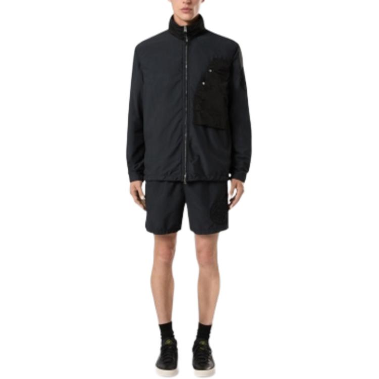 Stone Island FW24 Brushed Nylon Colorblock Zip Jacket Black  Outerwear. 8115108M4-V0029 圖 4