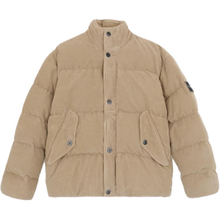 STONE ISLAND FW24 Corduroy Down Jacket Beige Unisex 8115482RT-V0094