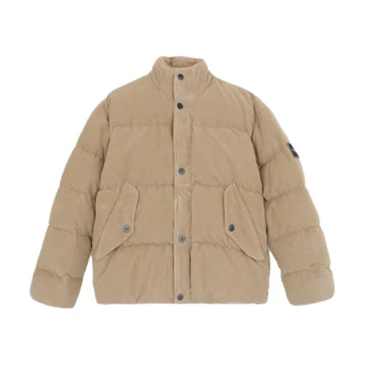 STONE ISLAND FW24 Corduroy Down Jacket Beige Unisex 8115482RT-V0094