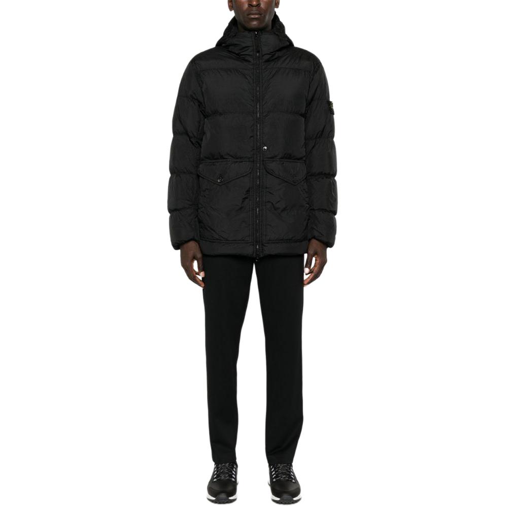 STONE ISLAND FW24 Crinkle Recycled Nylon Down Jacket Black Unisex Winter Coat 811540723-V0029 圖 4