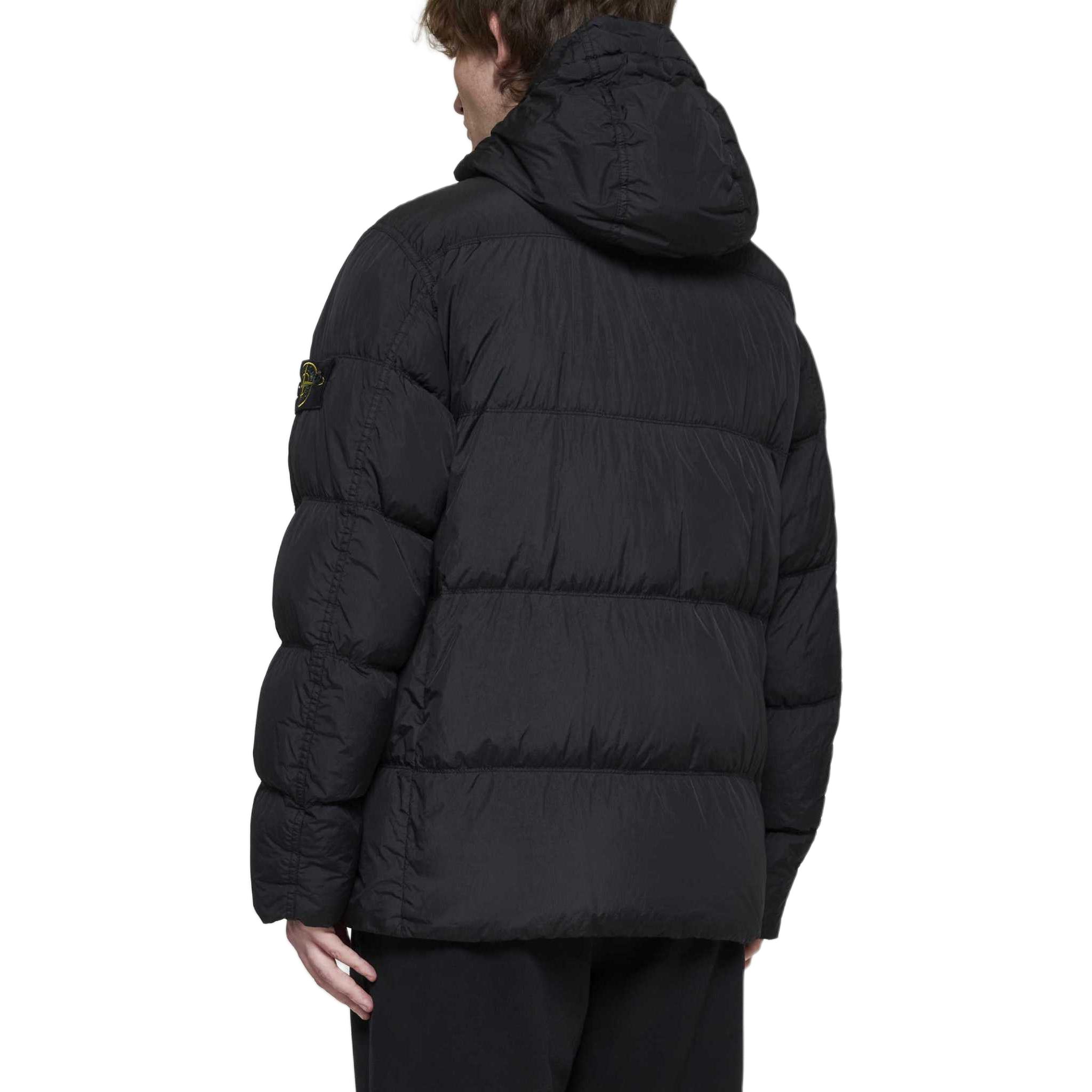 STONE ISLAND FW24 Crinkle Recycled Nylon Down Jacket Black Unisex Winter Coat 811540723-V0029 圖 6