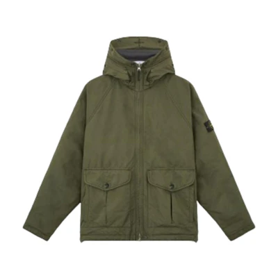 Stone Island FW24 David-TC Water-Resistant Canvas Down Jacket Green Coat 811541649-V0059