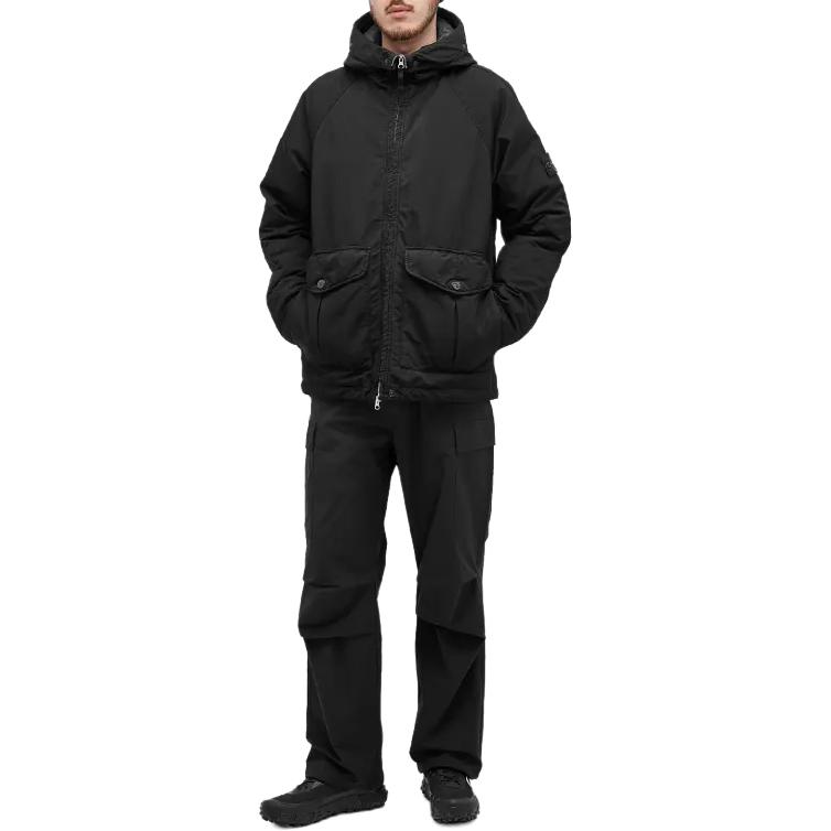 STONE ISLAND FW24 David-TC Water-Resistant Down Jacket Black  Coat 811541649-V0029 圖 3