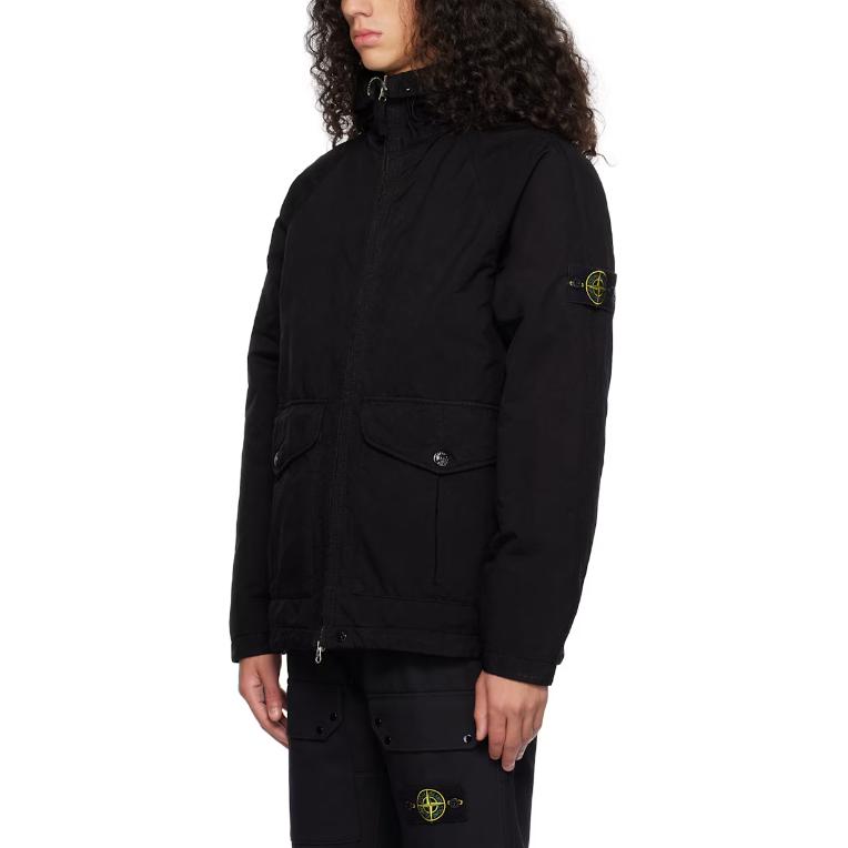 STONE ISLAND FW24 David-TC Water-Resistant Down Jacket Black  Coat 811541649-V0029 圖 6