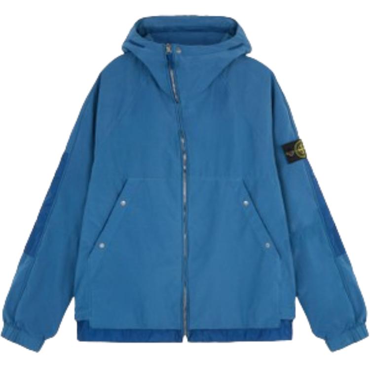 Stone Island FW24 David Light-TC Logo Hooded Zip Jacket Unisex Air Force Blue 8115410M3-V0024 圖 2