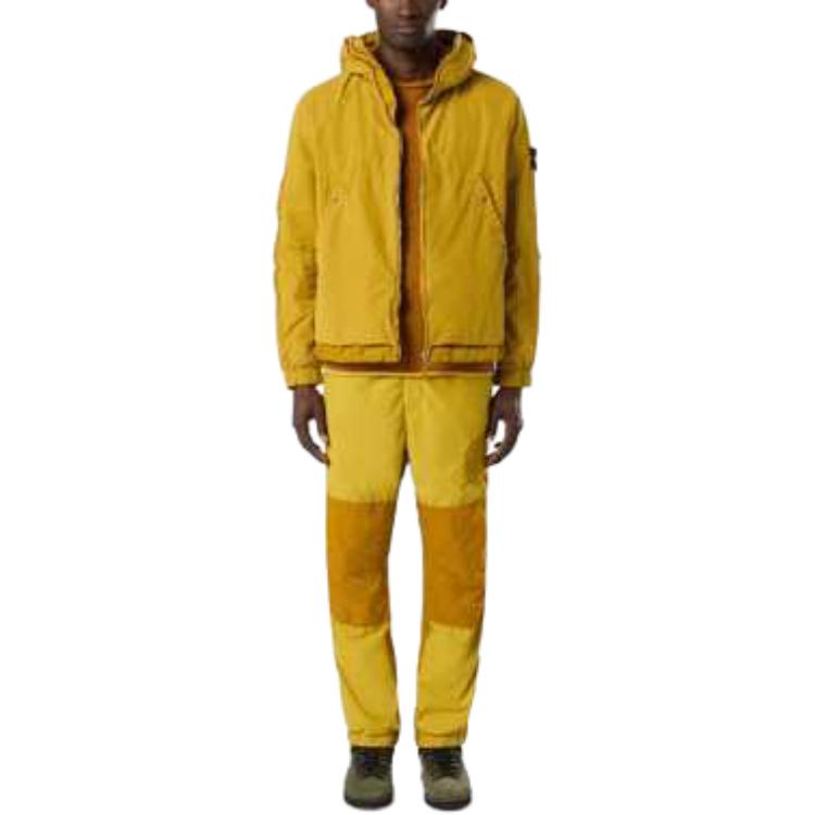 Sizing Jaket Unisex Orange Multi-Pocket Stone Island FW24 David Light-TC dengan Logo 8115410M3-V0032