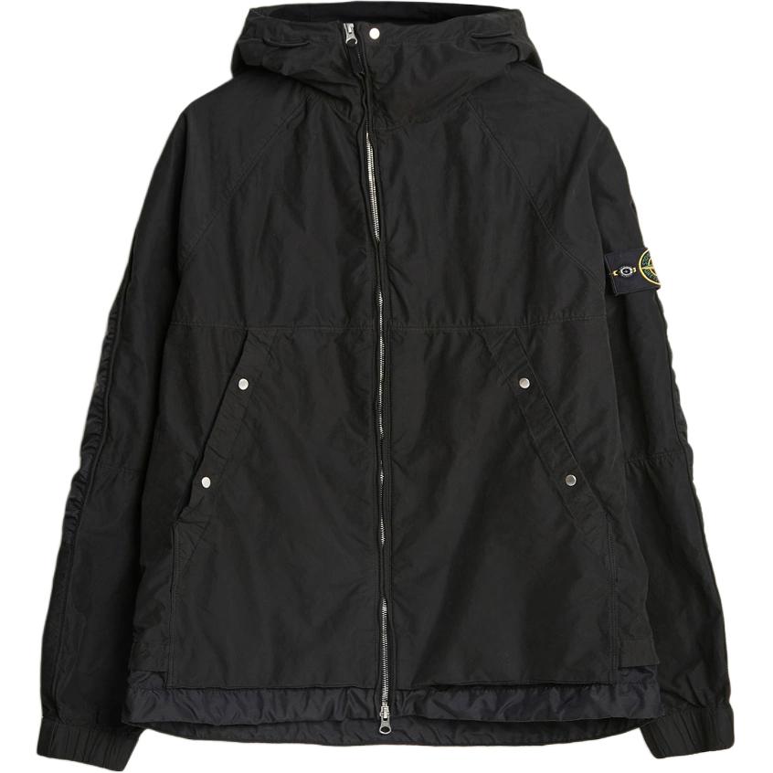 STONE ISLAND FW24 David Light-TC Waterproof Windproof Hooded Jacket Black Unisex 8115410M3-V0029