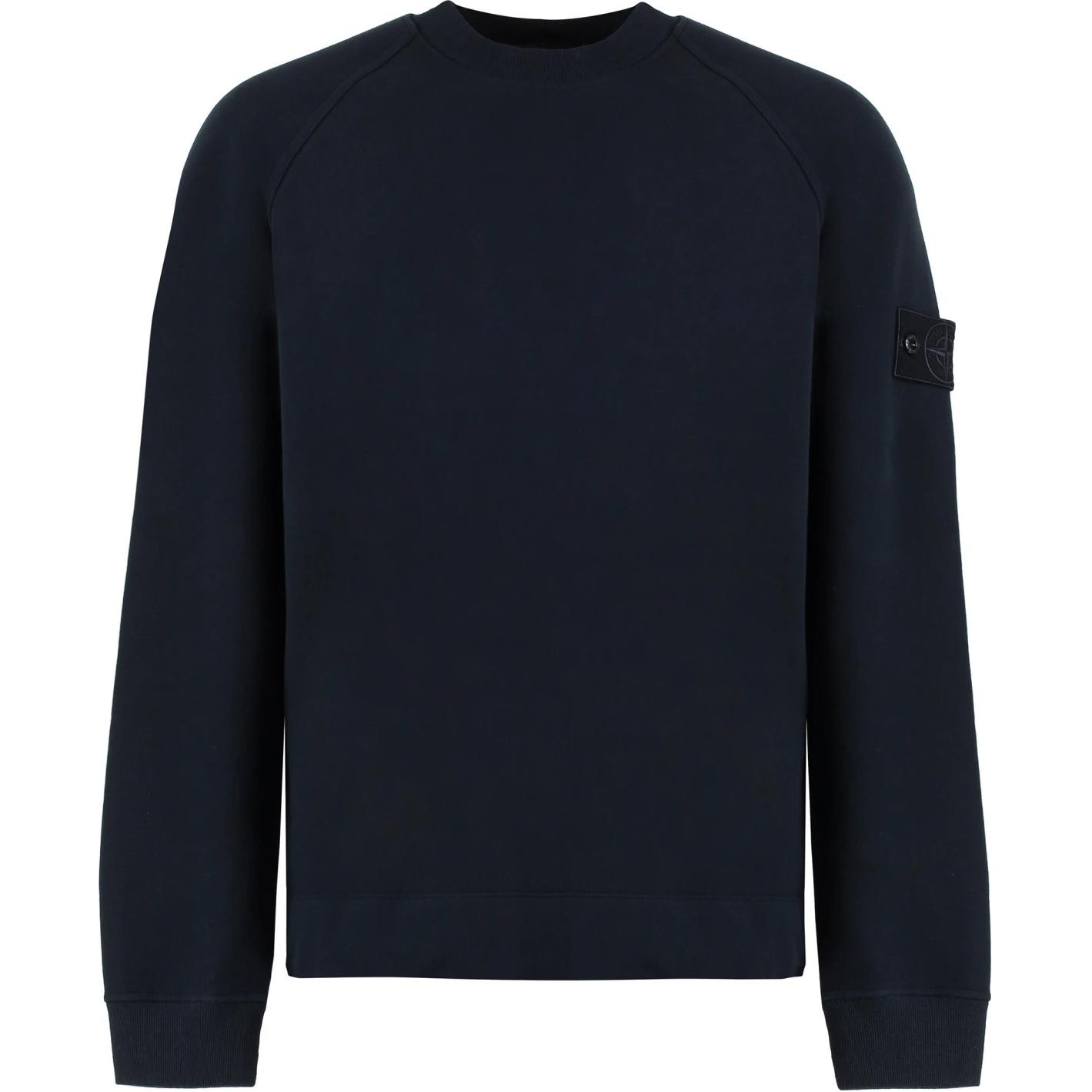STONE ISLAND FW24 Ghost Pieces Organic Cotton Crewneck Sweatshirt Navy Mens 8115629F7-V0020