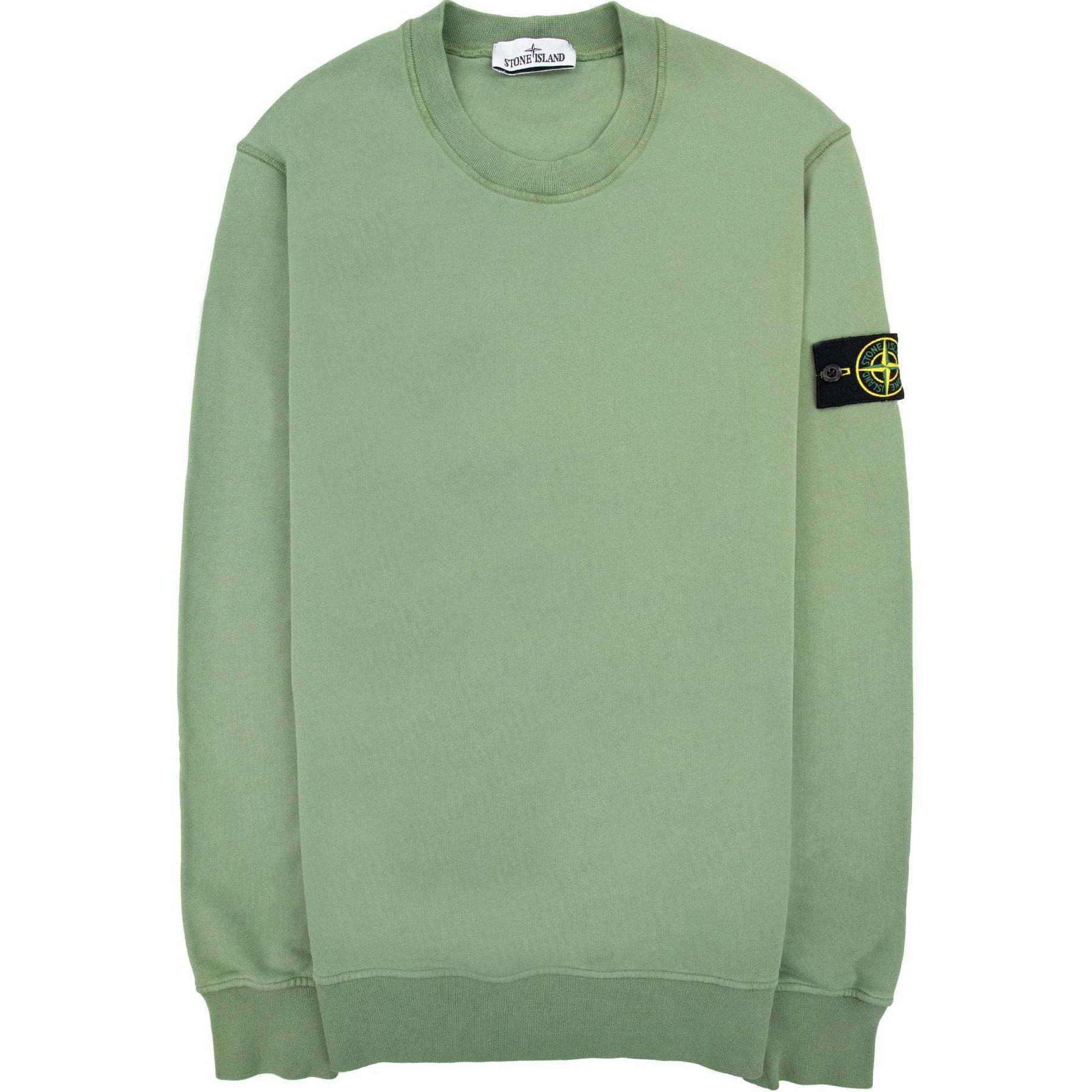 Stone Island FW24 Green Cotton Logo Hoodie Long Sleeve Straight Fit 811564151-V0055