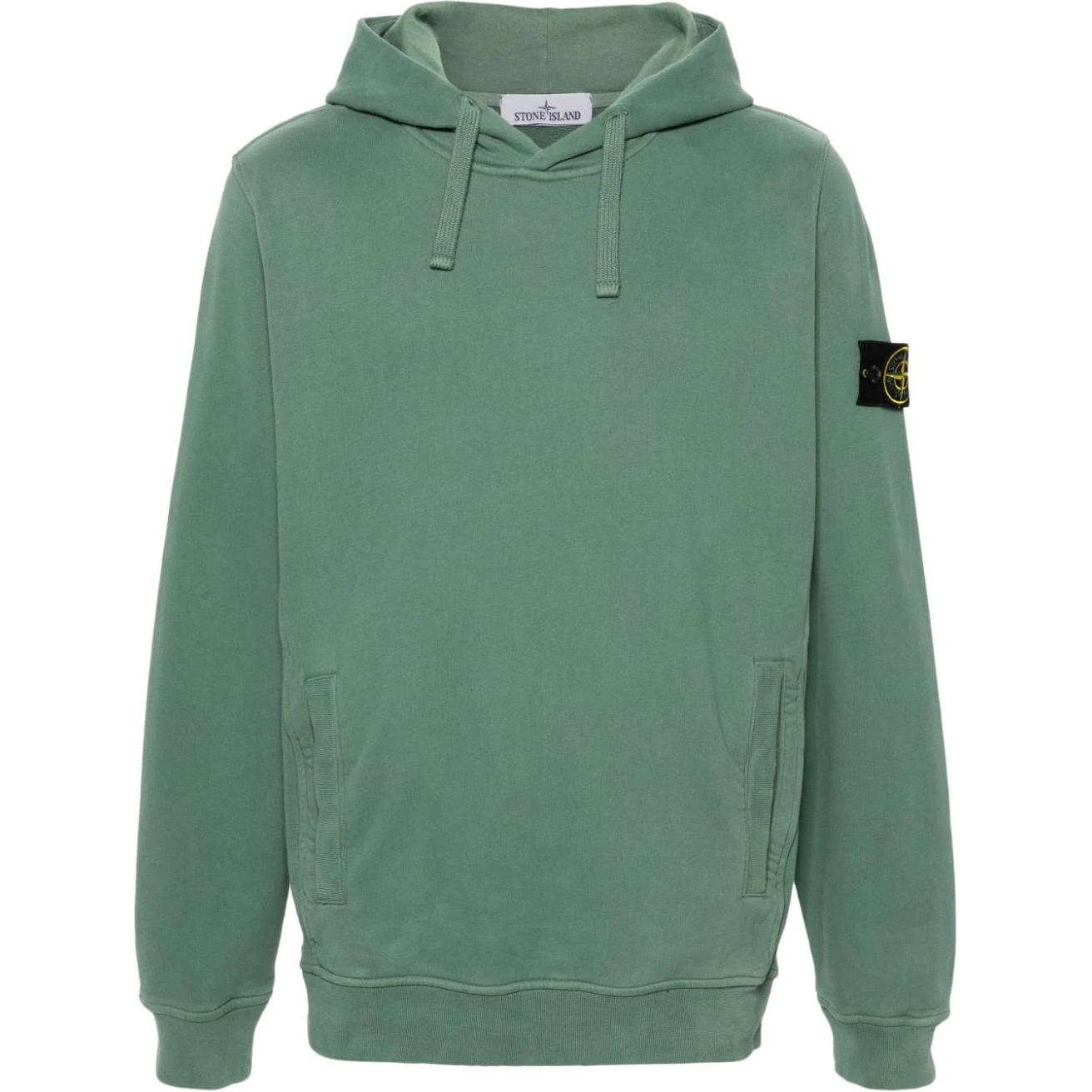 Stone Island FW24 Green Hoodie Pullover Long-Sleeve Sweatshirt 811560820-V0055