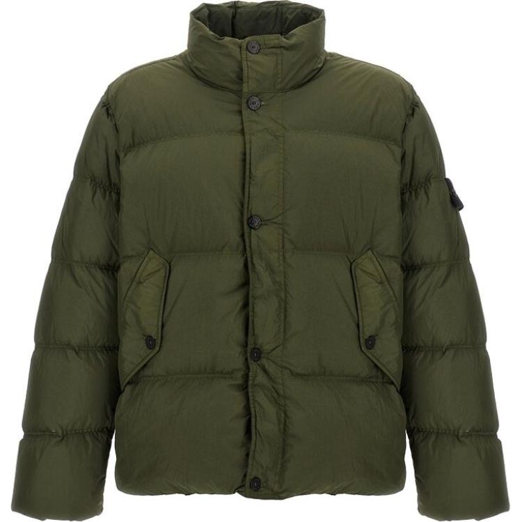 Stone Island FW24 Green Lightweight Quilted Down Jacket - Windproof & Waterproof 811540123-V0059