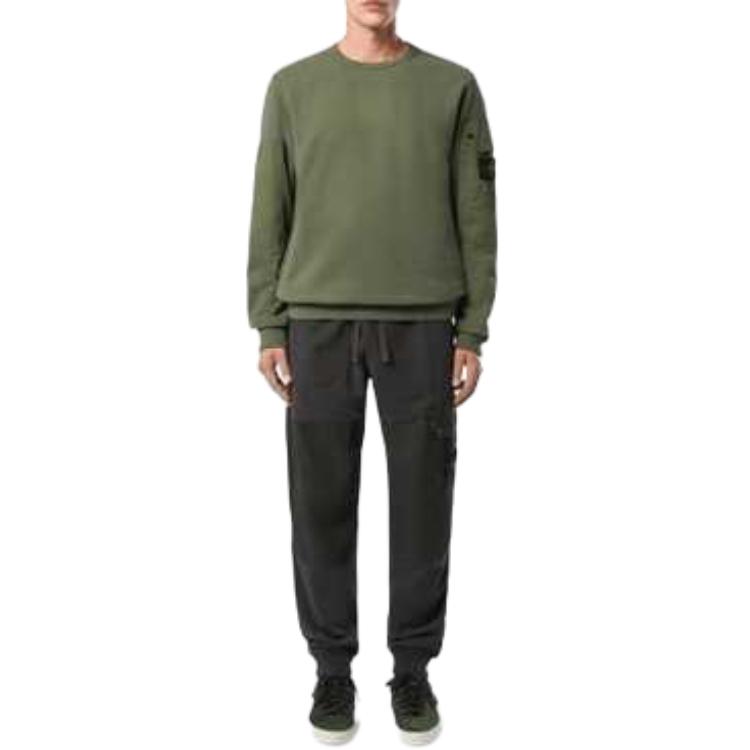 Lookbook STONE ISLAND FW24 綠標Logo男女款圓領羊毛衫 811563920-V0059